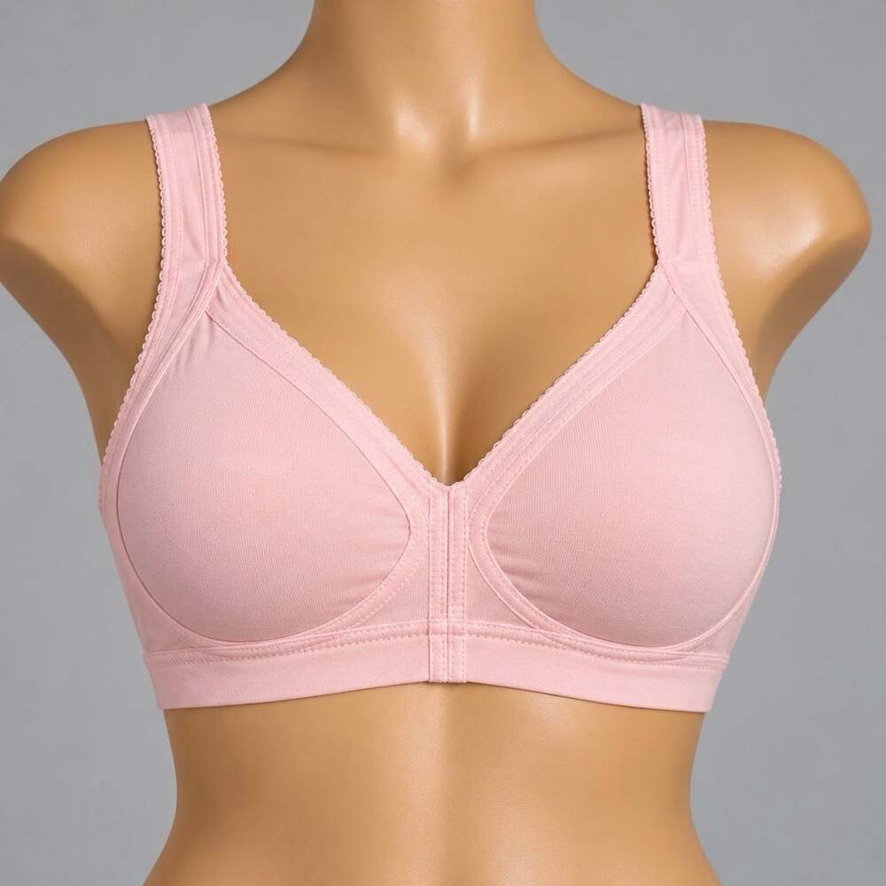 46C-DD Leading Lady style 110 white Bra front Hooks 92% Cotton 8% Spandex